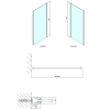 Sprchová stěna 80 cm chrom/transparent – Polysan Easy EL3215