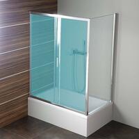 Sprchová stěna 90 cm chrom/transparent – Polysan Deep MD3315 | Více -