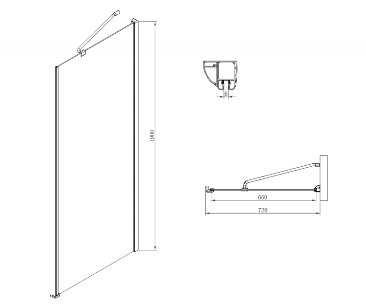 Sprchová stěna 75 cm chrom/transparent – Gelco One GO3575
