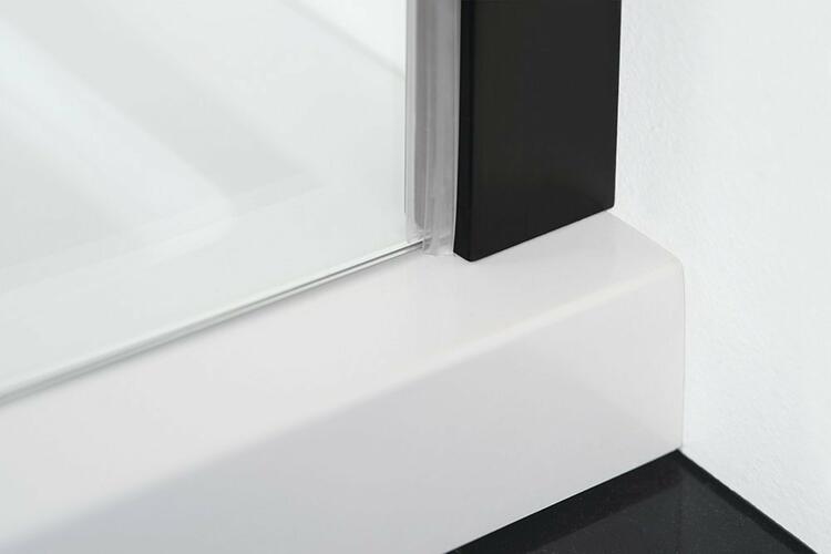 Sprchová stěna 80 cm černá/transparent – Polysan Zoom black ZL3280B