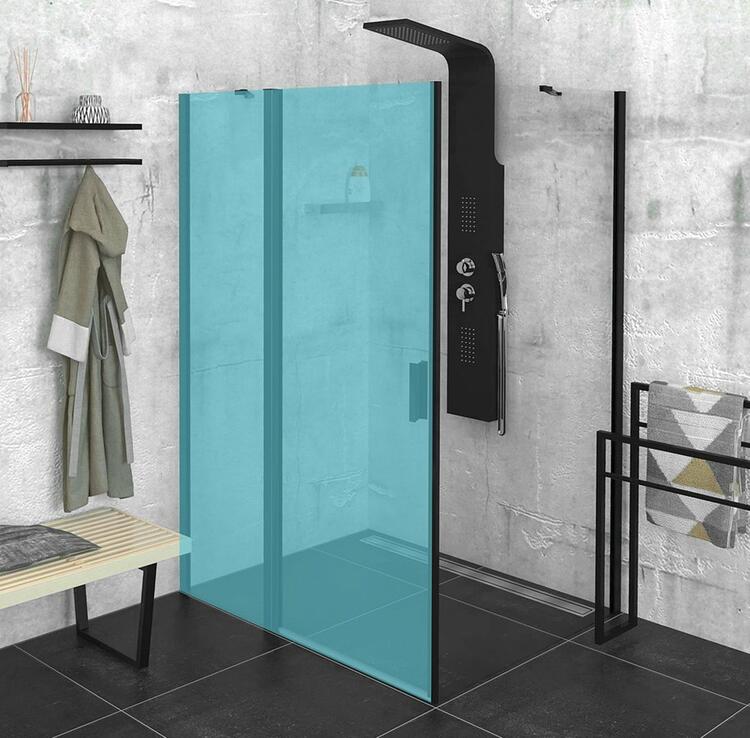 Sprchová stěna 90 cm černá/transparent – Polysan Zoom black ZL3290B