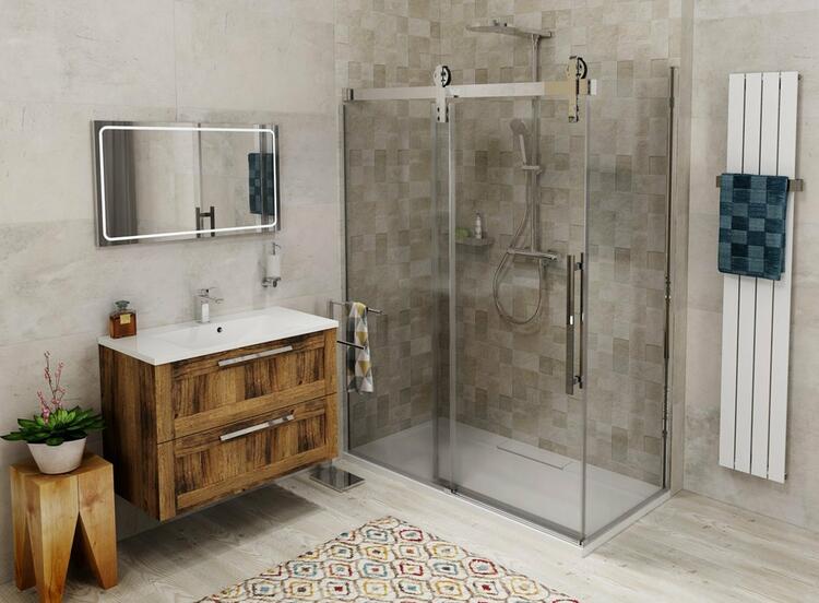 Sprchová stěna 90 cm chrom/transparent – Gelco Volcano GV3090