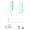 Sprchová stěna 90 cm chrom/transparent – Polysan Deep MD3316