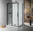 Sprchová stěna 80 cm černá/transparent – Polysan Altis black AL5912B