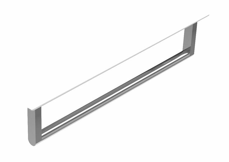 KUBE X/NORM čelní držák ručníků 50cm, chrom