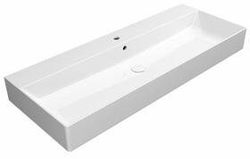 KUBE X keramické umyvadlo 120x47cm, broušená spodní hrana, bílá ExtraGlaze | Více -