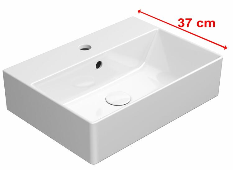 KUBE X keramické umyvadlo 50x37cm, broušená spodní hrana, bílá ExtraGlaze