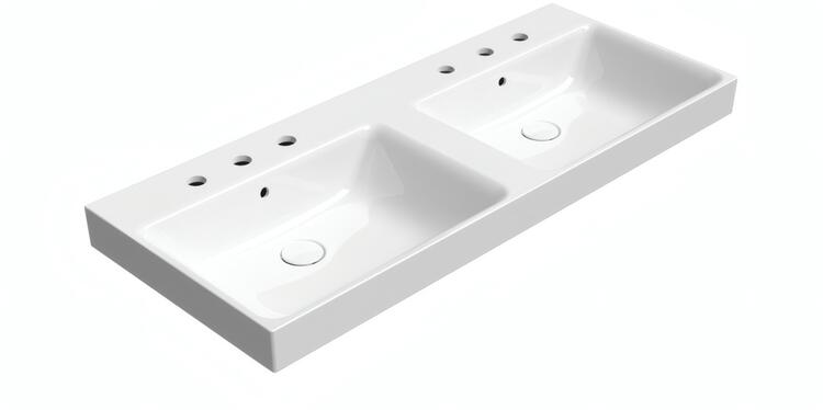 Keramické dvojumyvadlo 120×50 cm bílá – GSI NUBES 96259311