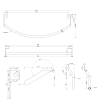 Čelní držák ručníků 62 cm chrom – GSI Pura PAPR62