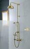 SASSARI sprchový sloup s termostatickou baterií, mýdlenka, 1250mm, bronz