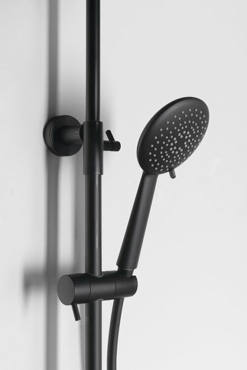 Sprchový sloup s termostatickou baterií černá/zlato – Sapho SOLARIS WD139G