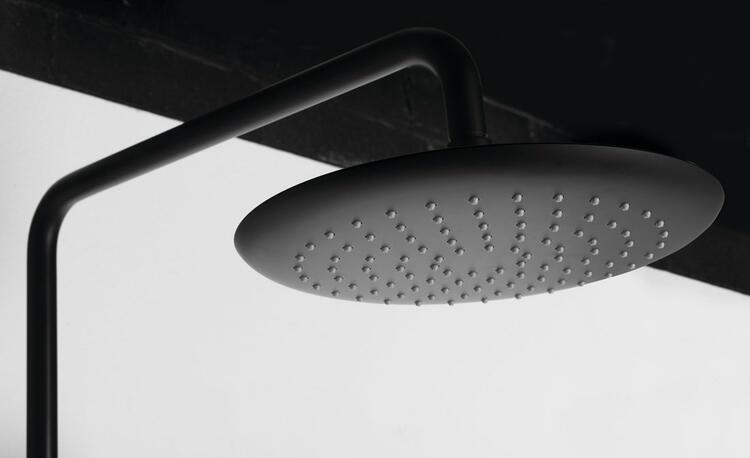 Sprchový sloup s termostatickou baterií černá/zlato – Sapho SOLARIS WD139G