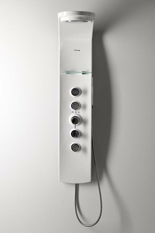 Termostatický sprchový panel bílá – Polysan Luk 80312