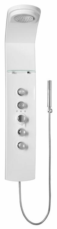 LUK termostatický sprchový panel rohový 250x1300mm, bílá
