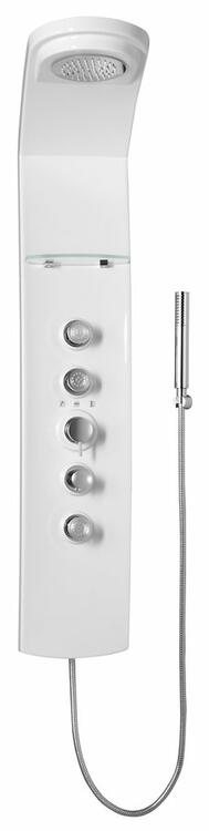 Termostatický sprchový panel rohový bílá – Polysan Luk 80325