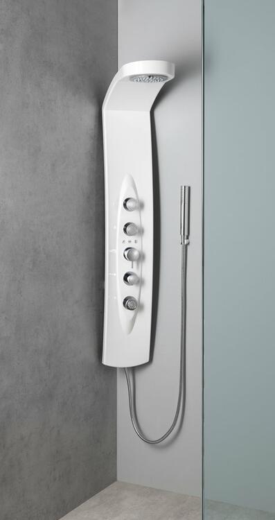 Termostatický sprchový panel rohový bílá – Polysan Mola 80372