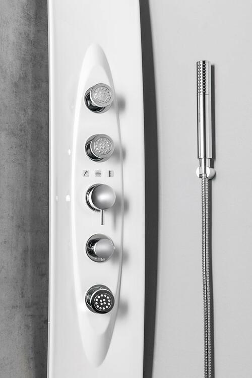 Termostatický sprchový panel rohový bílá – Polysan Mola 80372