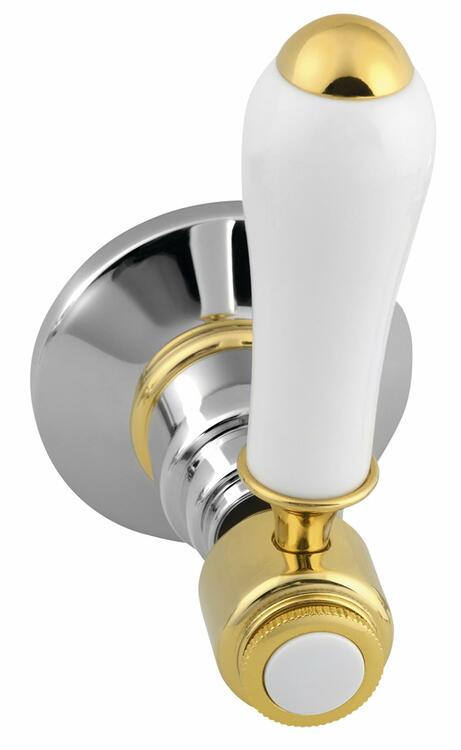 Sprchová podomítková baterie se 2 výstupy chrom/zlato – Sapho ANTEA SET305-102