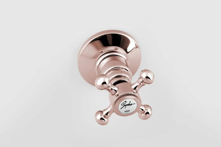 Sprchová podomítková baterie se 2 výstupy růžové zlato – Sapho ANTEA SET305-107
