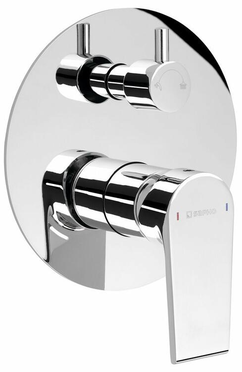 KAI podomítková sprchová baterie, 2 výstupy, otočný přepínač, chrom