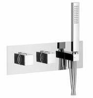 DIMY podomítková sprchová/vanová termostatická baterie s ruční sprchou, 2 výstupy,chrom | Více - 