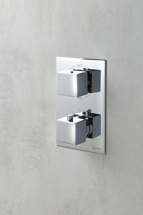 Podomítková sprchová termostatická baterie, box, 3 výstupy, chrom