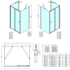 EASY třístěnný sprchový kout 1200x1000mm, L/P varianta, čiré sklo