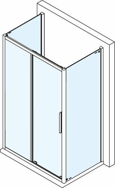 EASY třístěnný sprchový kout 1300x800mm, L/P varianta, čiré sklo