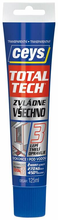 TOTAL TECH EXPRESS, lepidlo a tmel, 125ml, transparent