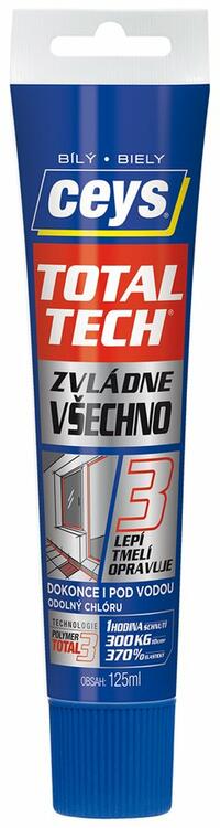 TOTAL TECH EXPRESS, lepidlo a tmel, 125ml, bílá