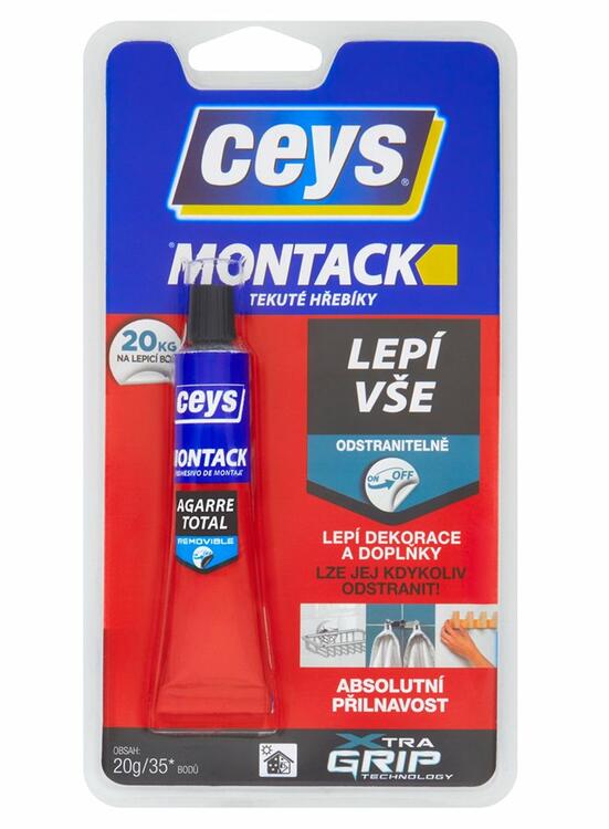 MONTACK LEPÍ VŠE ODSTRANITELNĚ, lepidlo, 20g