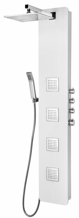 Termostatický sprchový panel bílá – Polysan Spirit Square 81151