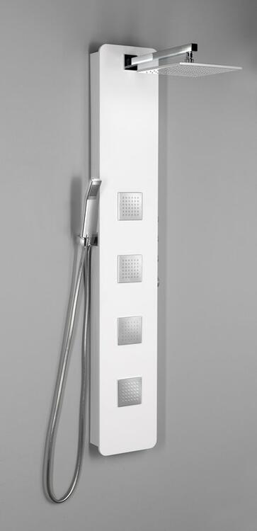 Termostatický sprchový panel bílá – Polysan Spirit Square 81151
