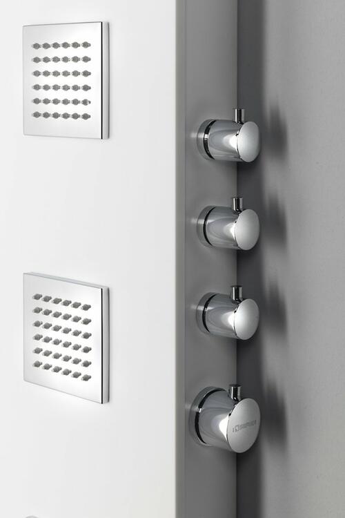 Termostatický sprchový panel bílá – Polysan Spirit Square 81151
