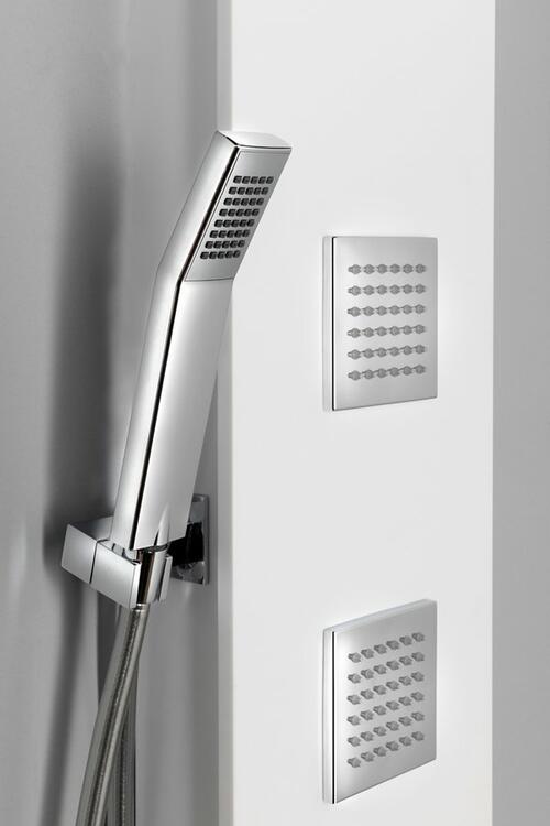 Termostatický sprchový panel bílá – Polysan Spirit Square 81151