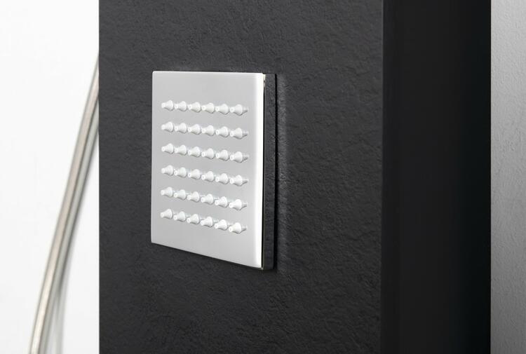 Termostatický sprchový panel černá mat – Polysan Spirit Square 81251