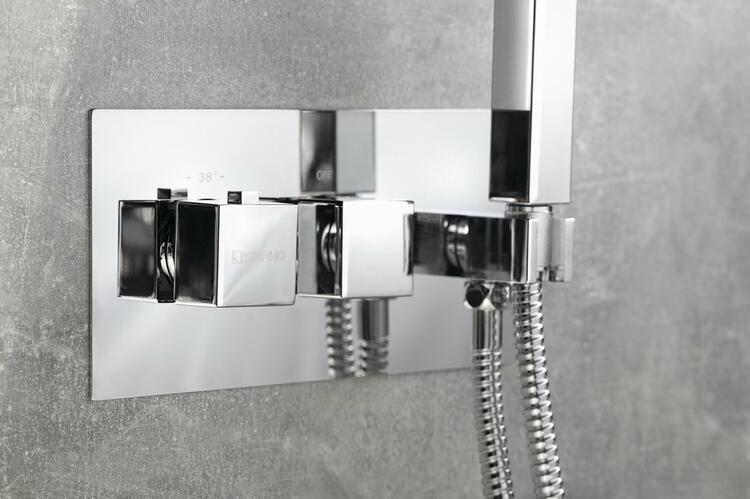 LATUS podomítková sprchová termostatická baterie vč. sprchy, 2/3 výstupy, chrom