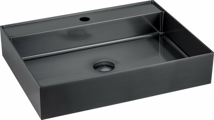 Nerezové umyvadlo 55 cm antracit – Sapho Aurum AU102