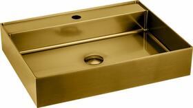 Nerezové umyvadlo 55 cm zlato mat – Sapho Aurum AU202 | Více -