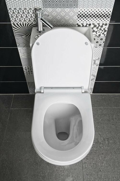 HYGIE WC kombi s umývátkem, zadní/spodní odpad, bílá