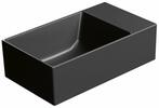 KUBE X keramické umývátko 40x23cm, bez otvoru, pravé/levé, černá mat