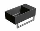 KUBE X keramické umývátko 40x23cm, bez otvoru, pravé/levé, černá mat