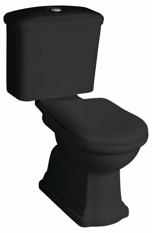 RETRO WC kombi, spodní odpad, černá-chrom