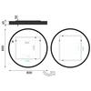 Černé kulaté zrcadlo s led osvětlením průměr 80 cm – Nimco ZPC 31002RVX-90