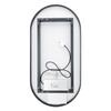 Černé oválné zrcadlo s led osvětlením 45×90 cm – Nimco ZPC 32003LVX-90