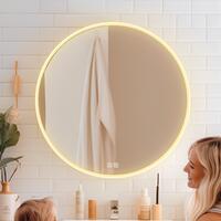 Bílé kulaté zrcadlo s led osvětlením průměr 80 cm – Nimco ZPB 28002RVX-05 | Více -