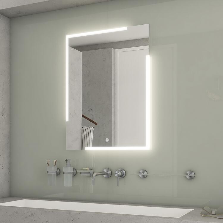 Zrcadlo s ostrými rohy s led osvětlením 60×80 cm – Nimco ZP 14002VX