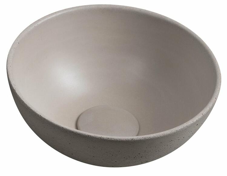 MINOR betonové umývátko na desku, Ø 26cm, písková
