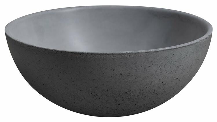 MINOR betonové umývátko na desku, Ø 26cm, šedá