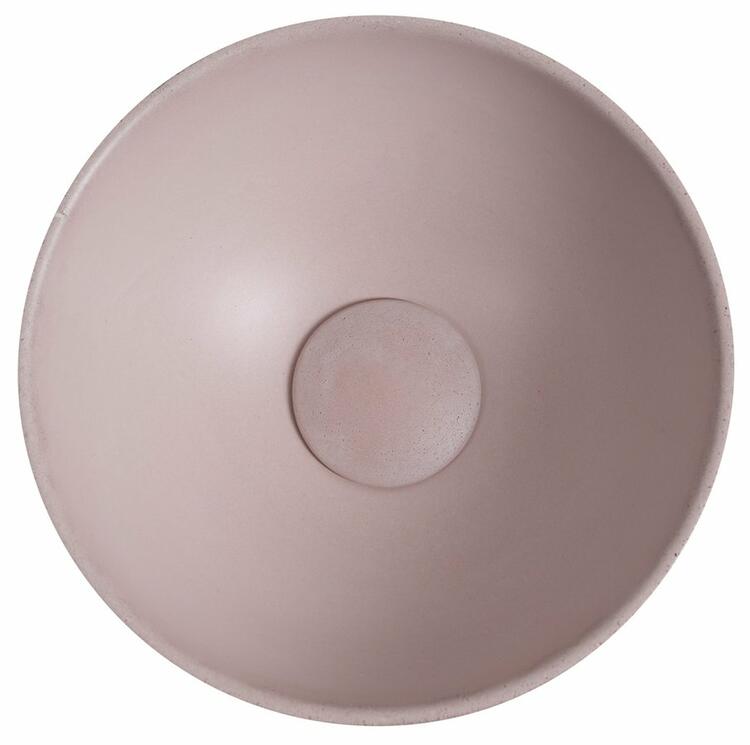 MINOR betonové umývátko na desku, Ø 26cm, růžová mat